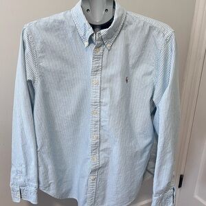 Ralph Lauren Light Blue Striped Button Down Shirt